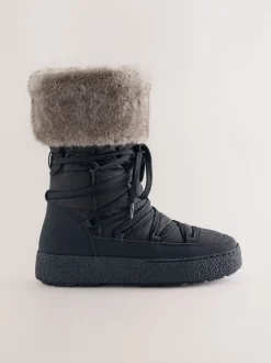 Zwart - Forever Comfort® Water Repellent Finish Faux Fur Lined Boots