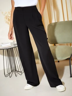Zwart - Friends Like These Premium broek met wijde pijpen en elastiek aan de achterkant