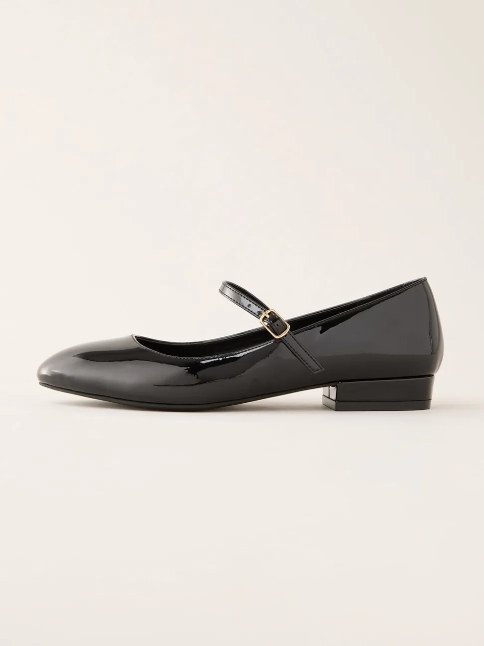 Zwart - Friends Like These Mary Jane-ballerina's van imitatie lakleer met ronde neus