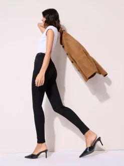 Zwart - Friends Like These jegging met hoge taille