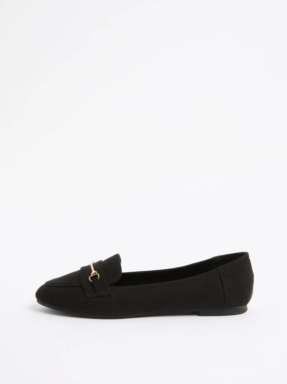 Zwart - Friends Like These Faux Suede Snaffle Detail Smart Flat Loafers
