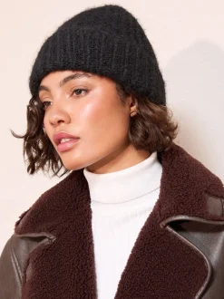 Zwart - Friends Like These - Behaaglijke gebreide beanie