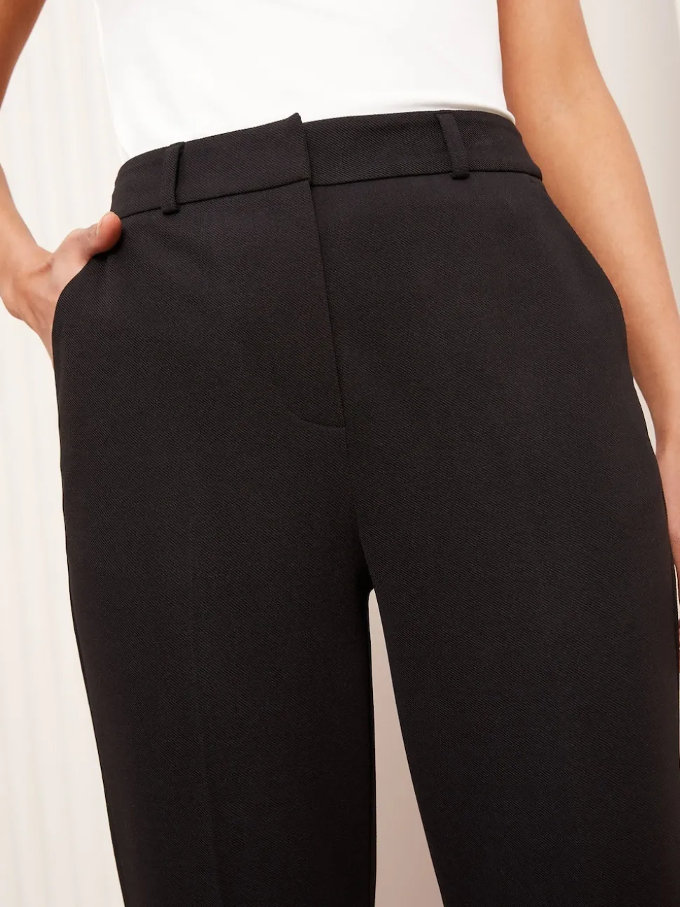 Zwart - Friends Like These Rechte pijpen stretchy Getailleerde Broeken
