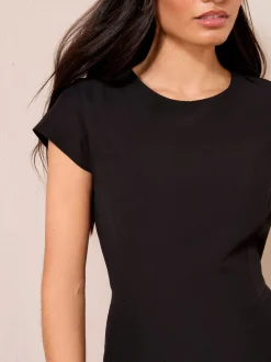 Zwart - Friends Like These Lantern Mini Dress