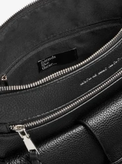 Zwart - Friends Like These Medium imitatieleren messenger bag