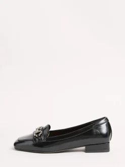 Zwart - Friends Like These Snaffle Square Toe Low Block Heel Comfort Faux Leather Loafer Shoes