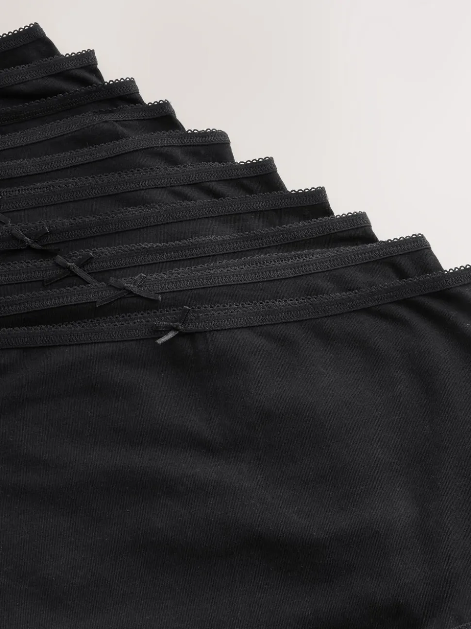 Zwart - Full Briefs Cotton Knickers 10 Pack