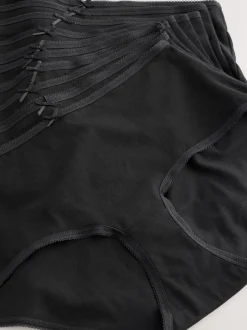 Zwart - Full Briefs Cotton Knickers 10 Pack