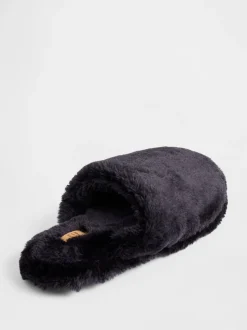 Zwart - Gap Faux Fur Slippers
