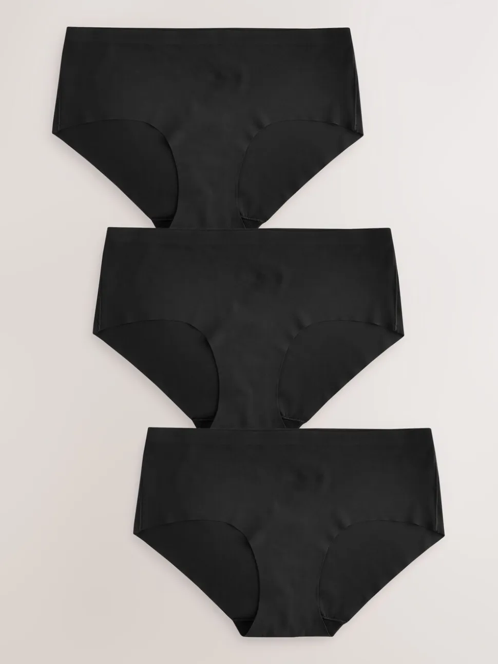 Zwart - Geen zichtbare onderbroeklijn comfortabele slips verpakking van 3