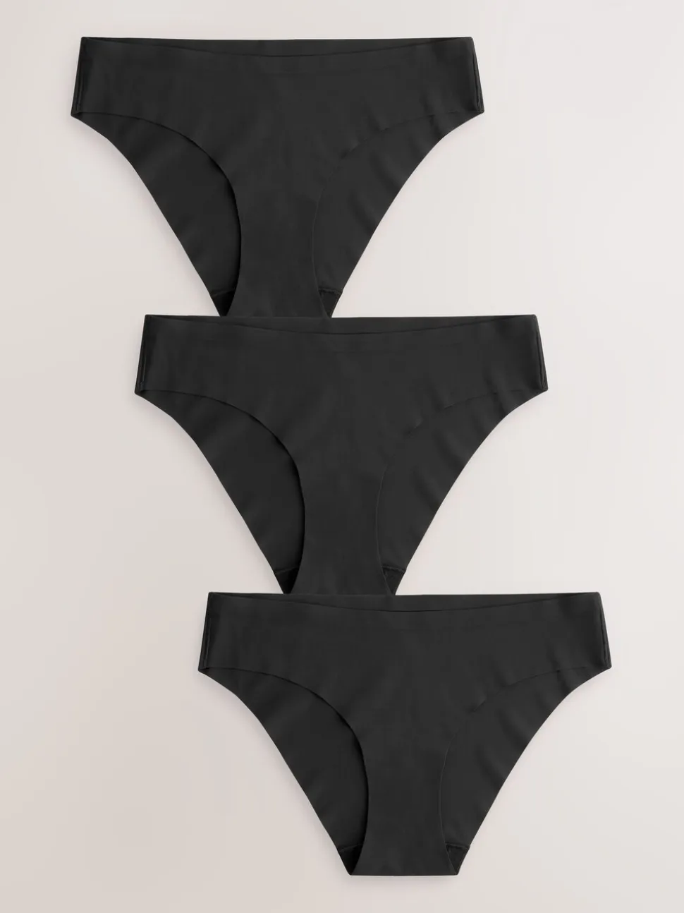 Zwart - Geen zichtbare onderbroeklijn comfortabele slips verpakking van 3