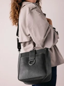 Zwart - Gestructureerde Messenger-tas