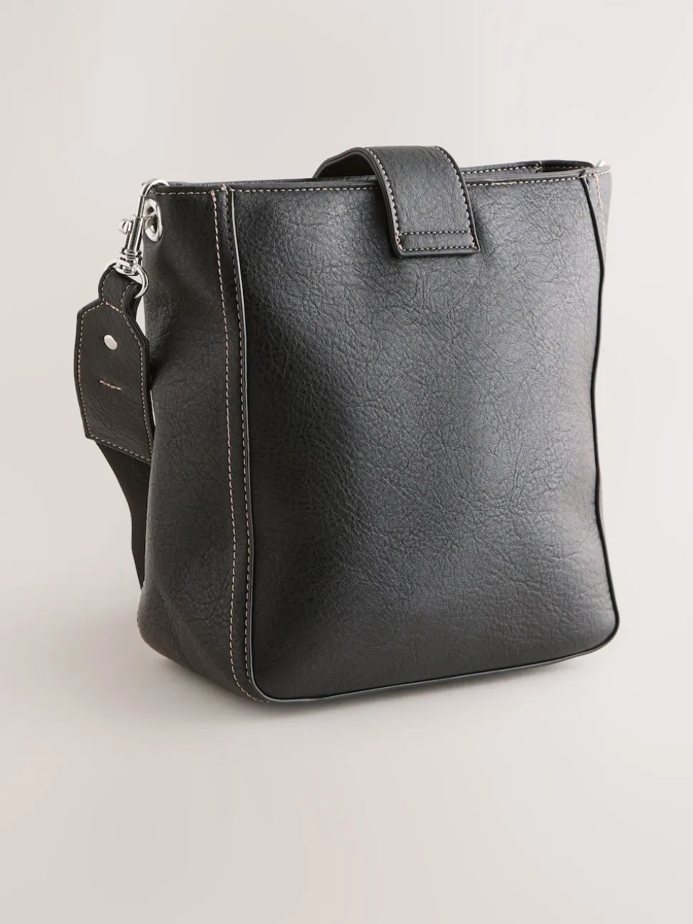 Zwart - Gestructureerde Messenger-tas
