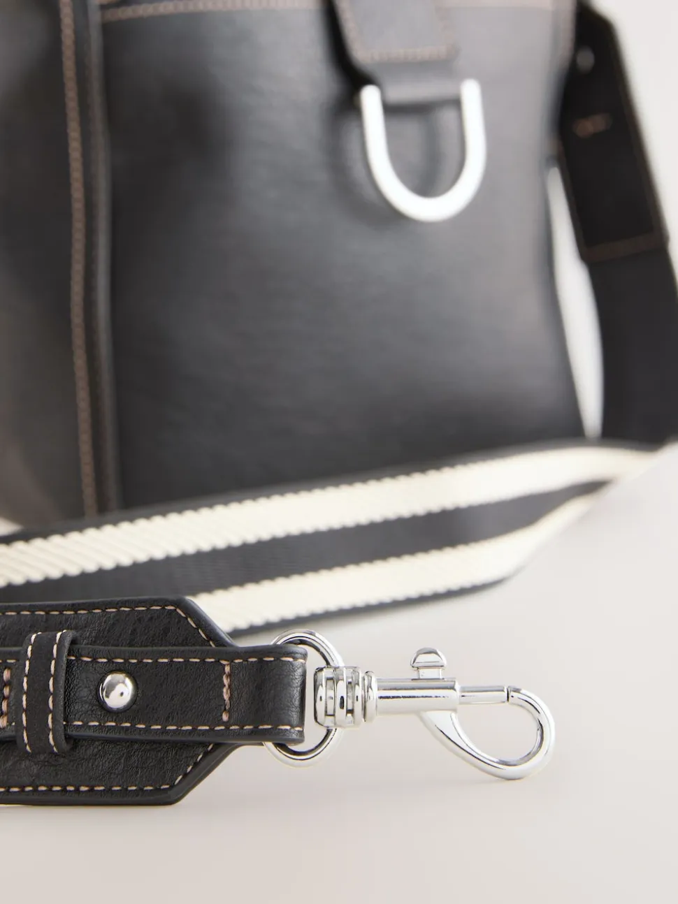Zwart - Gestructureerde Messenger-tas