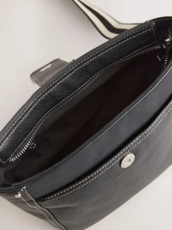 Zwart - Gestructureerde Messenger-tas