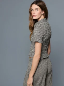 Zwart - Gingham Short Sleeved Shirt