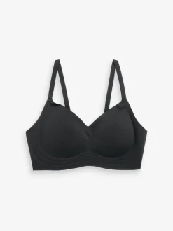 Zwart - Gladstrijkende beha's zonder beugel met lichte vulling voor ultiem comfort