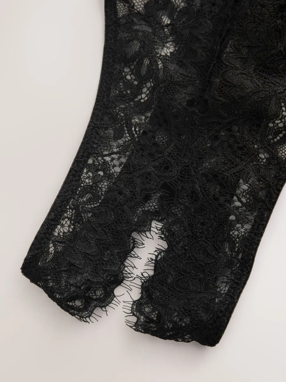 Zwart - Glamour Crotchless Bodysuit