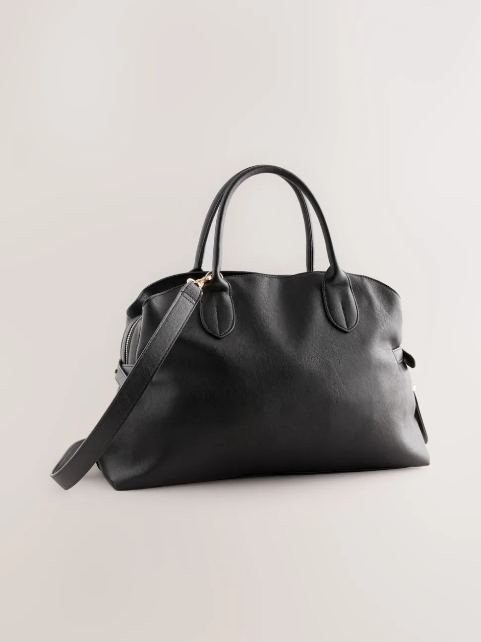 Zwart - Grote shopper met bedeltjes