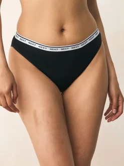 Zwart - Heavy Flow Full Briefs Cotton Period Knickers 4 Pack