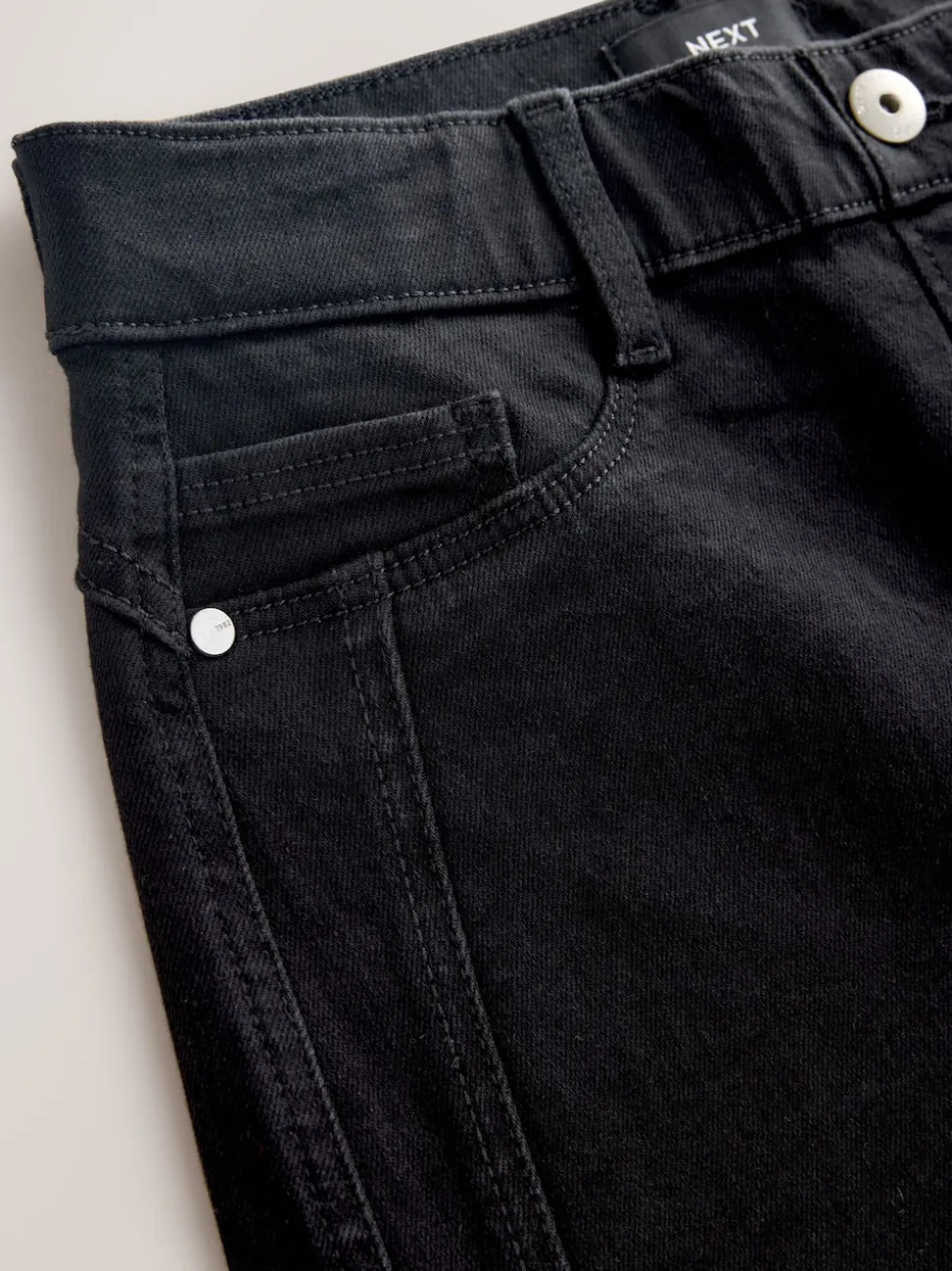Zwart - High Rise FlexiFit Stretch Pull On Wide Leg Jeans