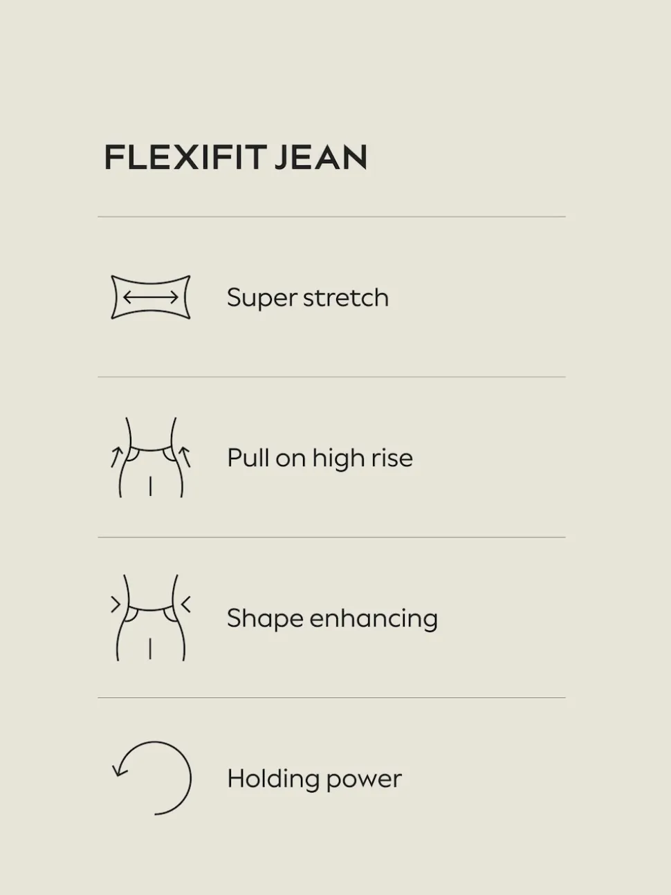 Zwart - High Rise FlexiFit Stretch Pull On Wide Leg Jeans