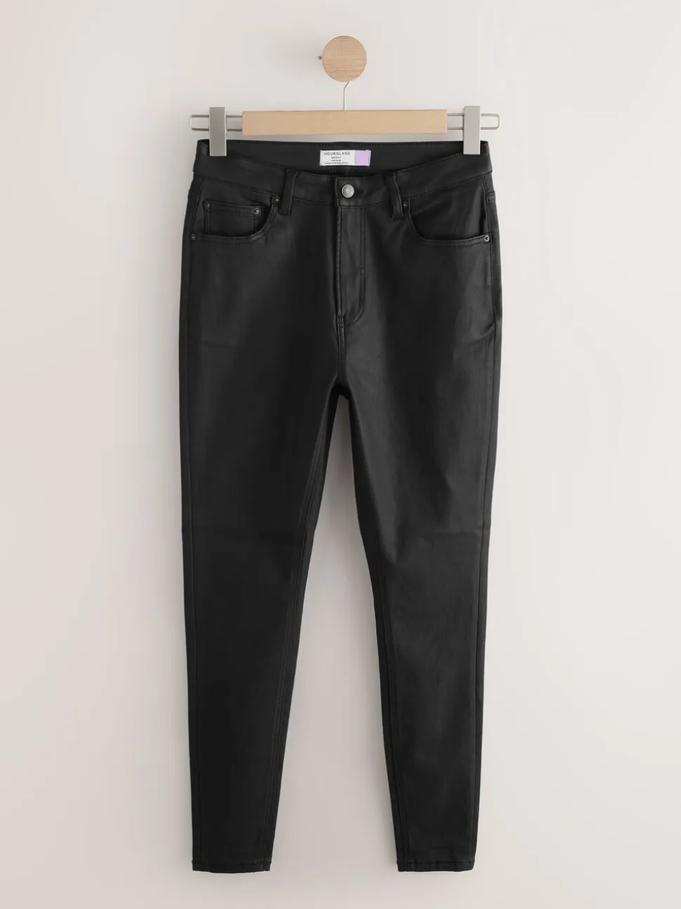 Zwart - Hourglass Coated Denim Skinny Jeans