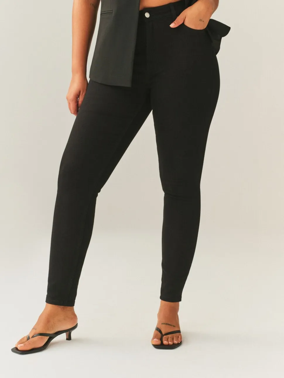 Zwart - Hourglass Mid Rise Skinny Jeans