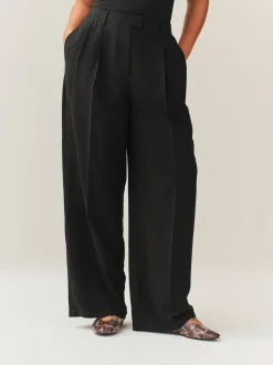 Zwart - Hourglass Wide Leg Tailored Trousers