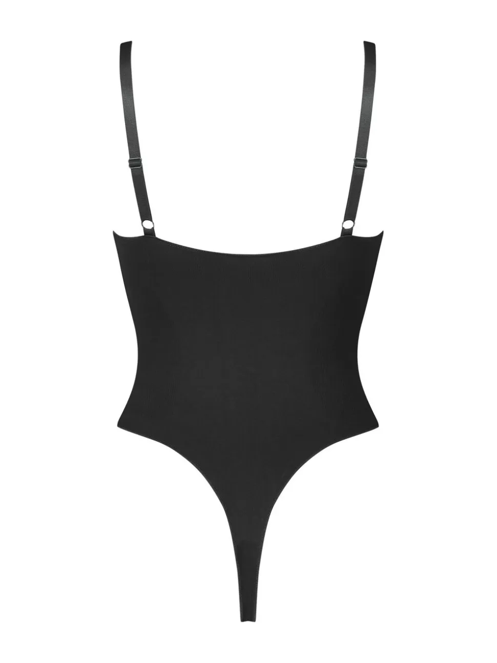 Zwart - Hunkemöller naadloze hoogopgesneden Enhancing shapewear stringbody