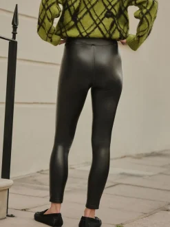 Zwart - Imitatieleren legging