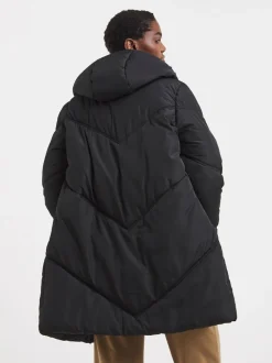 Zwart - JD Williams Mid Length Padded Coat With Hood