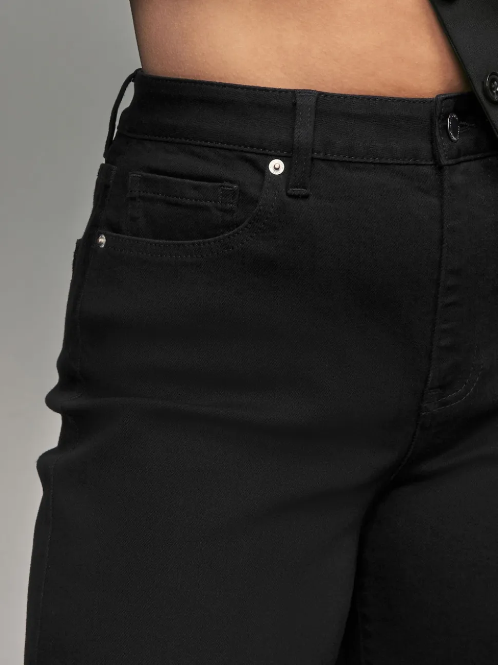 Zwart - Jeans met wijde pijpen
