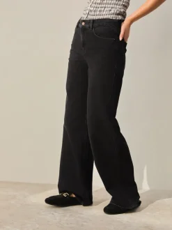 Zwart - Jeans met wijde pijpen