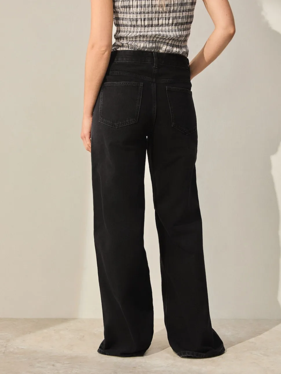 Zwart - Jeans met wijde pijpen