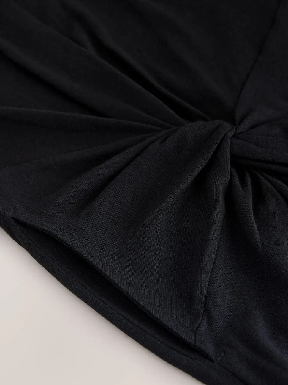 Zwart - Jersey Twist T-Shirt Summer Dress