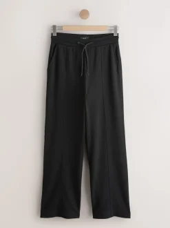 Zwart - Joggingbroek met wijde pijpen