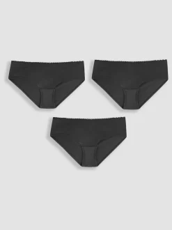 Zwart - JoJo Maman Bébé - 3 Zwangerschapsshorts met kanten rand