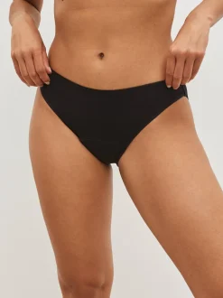 Zwart - Katoenen menstruatieslip voor medium vloeien
