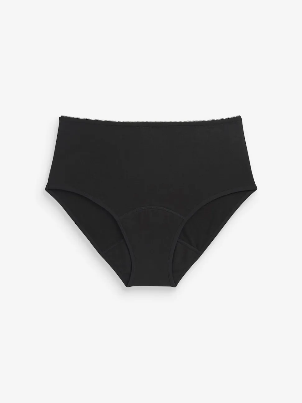 Zwart - Katoenen menstruatieslip voor medium vloeien