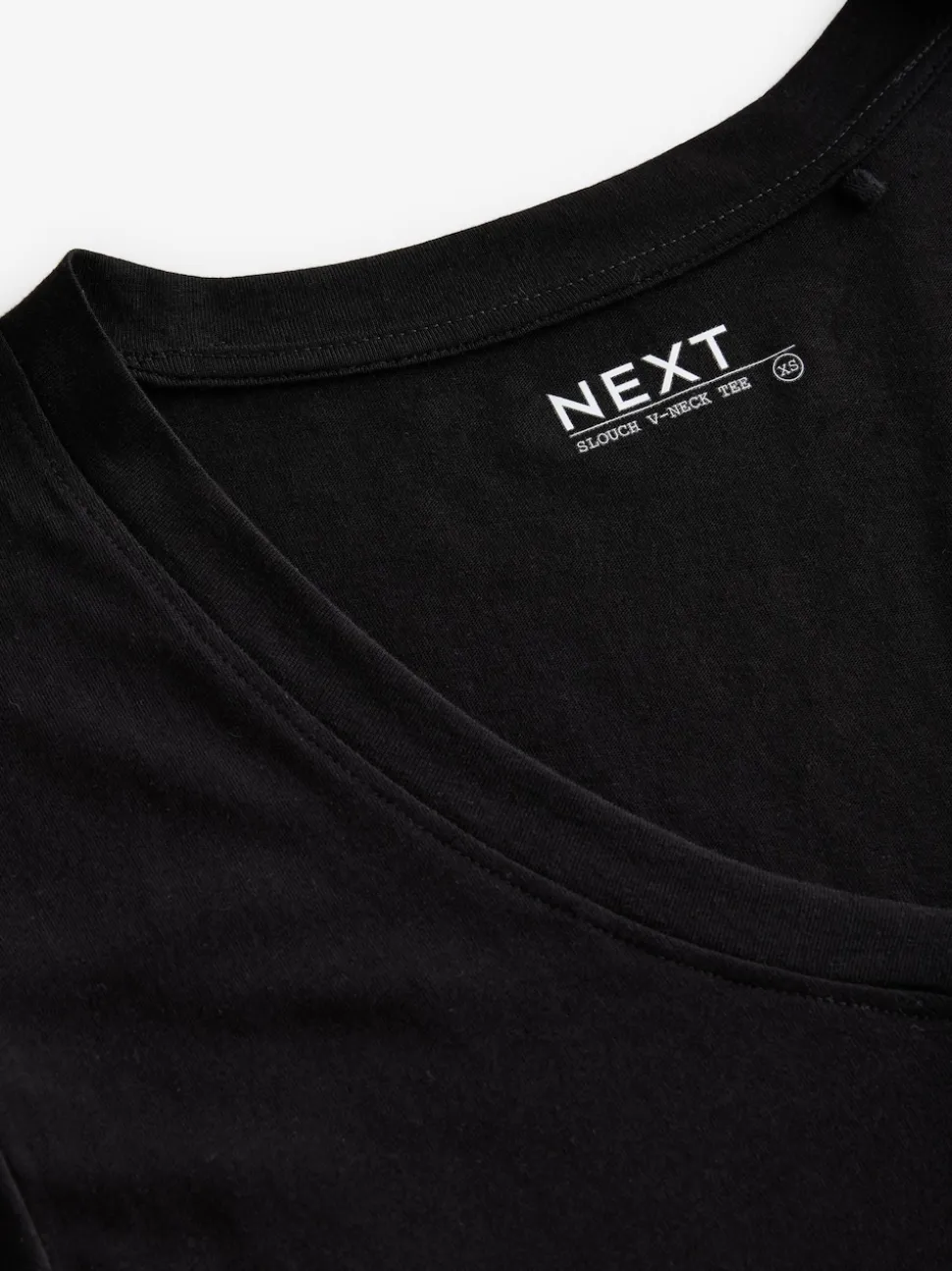 Zwart - Katoenen Modal ruimvallend V-hals T-shirt