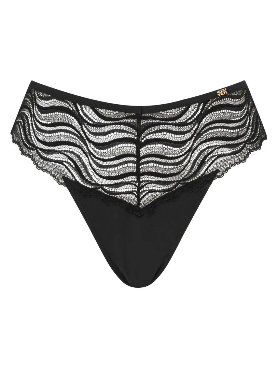 Zwart - KBX Lola Lace Brazilian Knickers