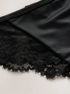 Zwart - Lace Bow Back Knickers