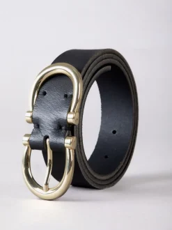 Zwart - Lakeland Leather Bowness Suède Riem met Dubbele Gesp
