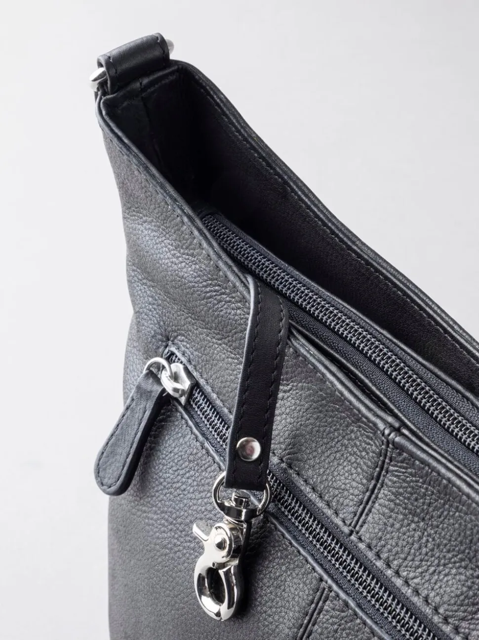 Zwart - Lakeland Leather Grasmere Cross-Body Bag