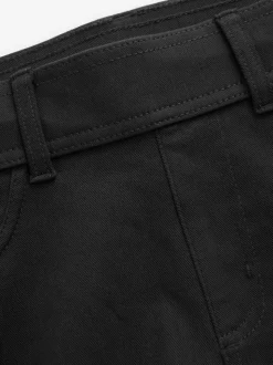 Zwart - Lange jersey denim leggings