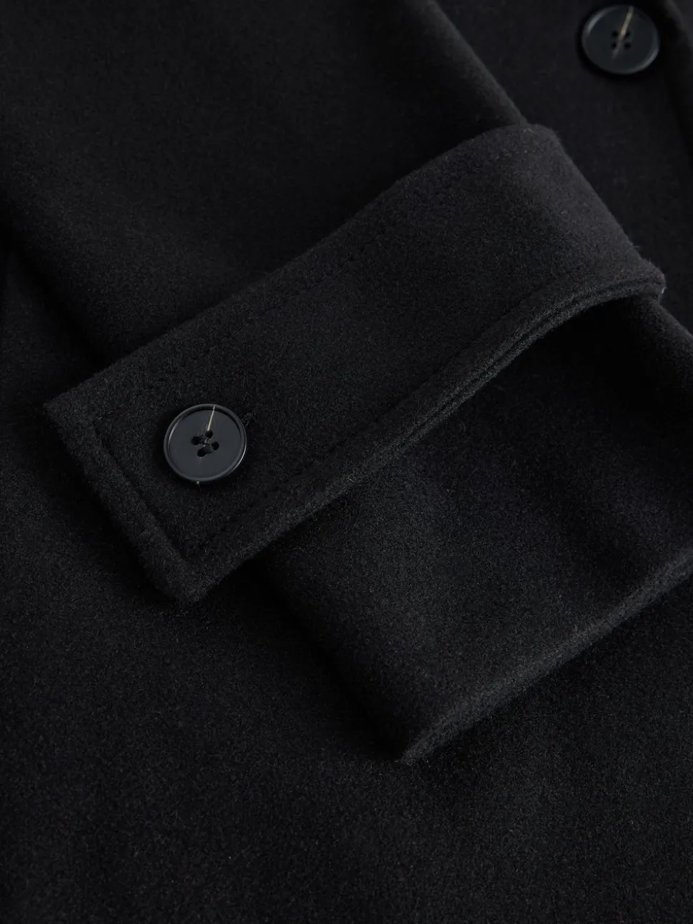 Zwart - Lange maxi-jas