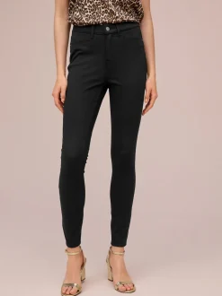 Zwart - Legging van jersey-denim