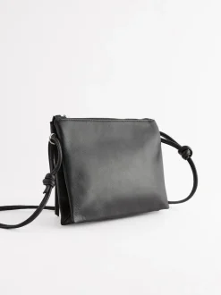 Zwart - Leren crossbodytas