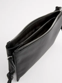 Zwart - Leren crossbodytas